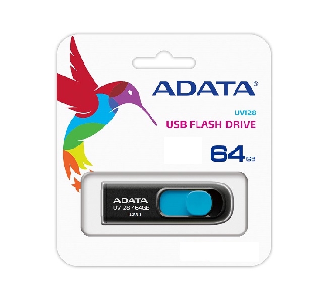 FLASH DRIVE ADATA 64GB BLACK+BLUE