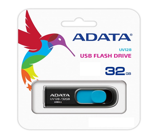 FLASH DRIVE ADATA 32 GB BLACK+BLUE OR BLACK+RED
