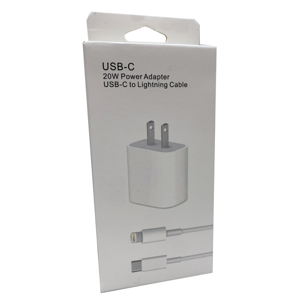 Wall Charger & USB-C Cable Combo for iPhone 12