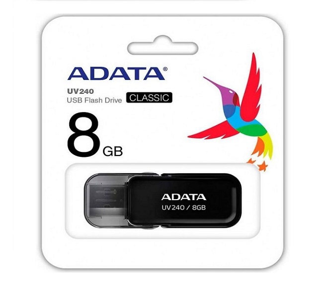 FLASH DRIVE ADATA 8GB BLACK
