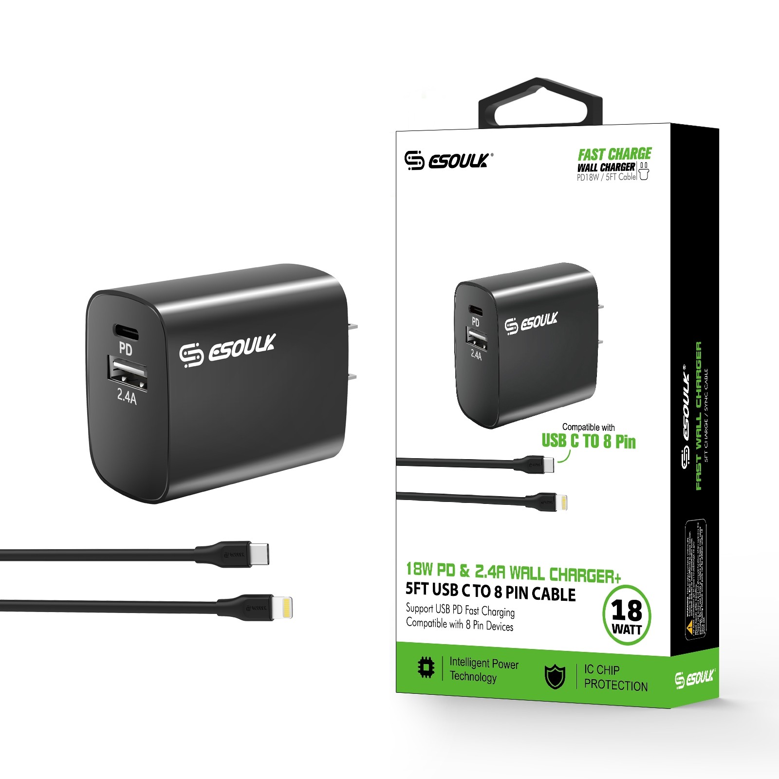 WALL CHARGER PD & USB-A COMBO