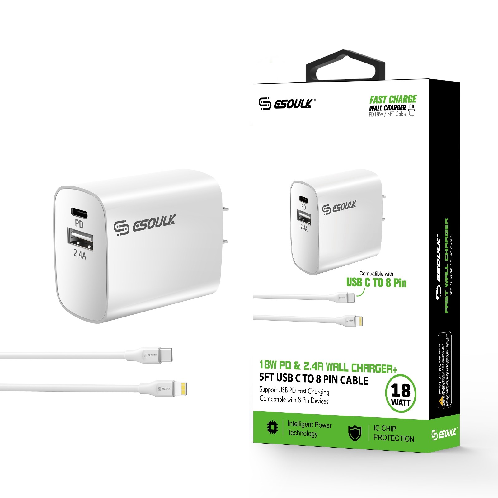 Wall Charger PD & USB-A Combo